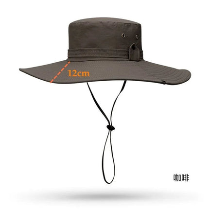 Chapeau de pêcheur pour l'été - 12cm café - XXL (62 - 63cm) | La boutique du chapeau