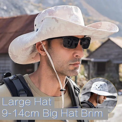 Chapeau de pêcheur pour l'été - 12cm kaki - XXL (62 - 63cm) | La boutique du chapeau