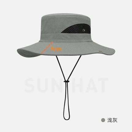 Chapeau de pêcheur pour l'été - 9cm gris clair - XXL (62 - 63cm) | La boutique du chapeau