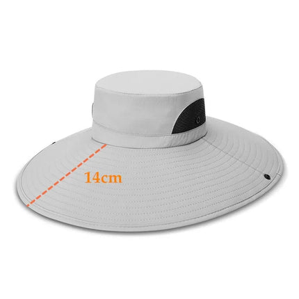 Chapeau de pêcheur pour l'été - 14cm gris clair - XXL (62 - 63cm) | La boutique du chapeau