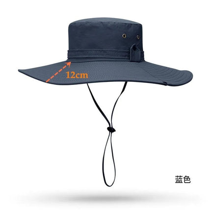 Chapeau de pêcheur pour l'été - 12cm marine - XXL (62 - 63cm) | La boutique du chapeau