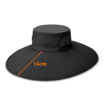 Chapeau de pêcheur pour l'été - 14cm noir - XXL (62 - 63cm) | La boutique du chapeau