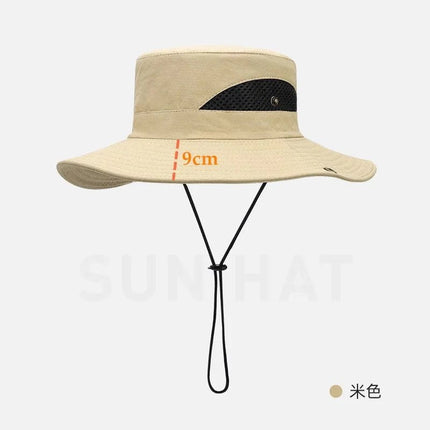 Chapeau de pêcheur pour l'été - 9cm kaki - XXL (62 - 63cm) | La boutique du chapeau