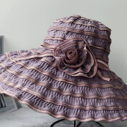 Chapeau de plage - Violet foncé - M (56 - 58cm) | La boutique du chapeau