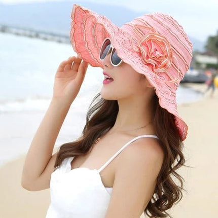 Chapeau de plage - Rose 2 - M (56 - 58cm) | La boutique du chapeau
