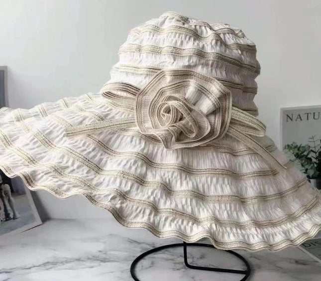 Chapeau de plage - Blanc - M (56 - 58cm) | La boutique du chapeau