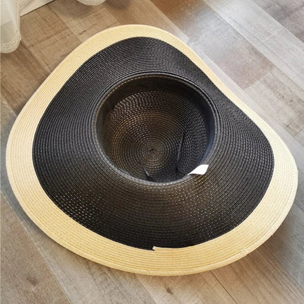 Chapeau de plage Anti - UV - Noir - M (56 - 58cm) | La boutique du chapeau