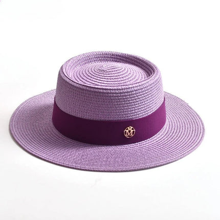 Chapeau de plage avec ruban - Orange - M (56 - 58cm) | La boutique du chapeau