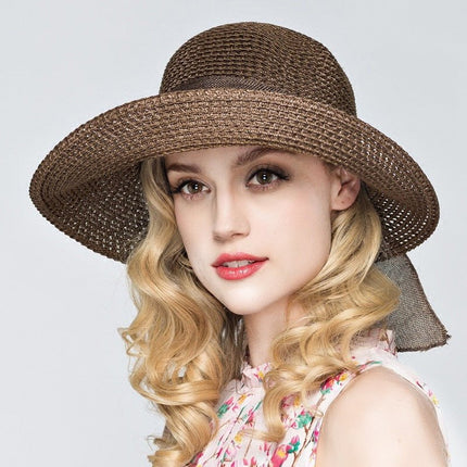 Chapeau de plage en paille - Khaki 2 - M (56 - 58cm) | La boutique du chapeau