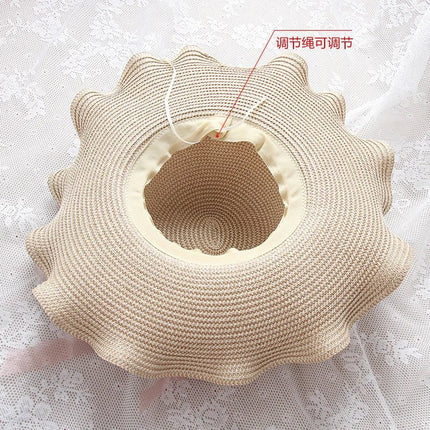 Chapeau de plage ondulé - Khaki - M (56 - 58cm) | La boutique du chapeau