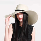 Chapeau de plage pliable - Blanc - M (56 - 58cm) | La boutique du chapeau