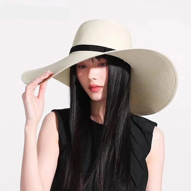 Chapeau de plage pliable - Blanc - M (56 - 58cm) | La boutique du chapeau
