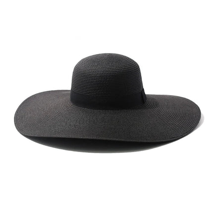 Chapeau de plage pliable - Noir - M (56 - 58cm) | La boutique du chapeau