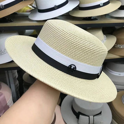 Chapeau de plage pour femme - Beige - M (56 - 58cm) | La boutique du chapeau