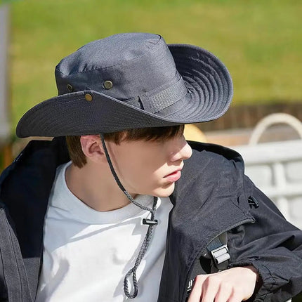Chapeau de randonnée été - Gris foncé - M (56 - 58cm) | La boutique du chapeau