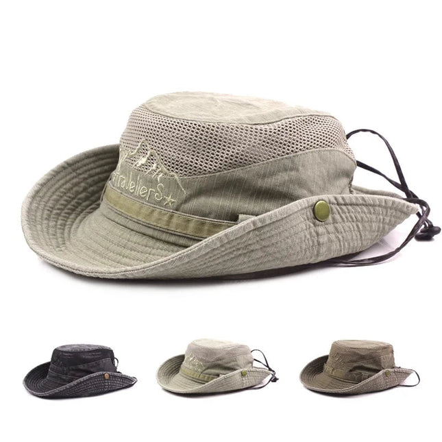 Chapeau de randonnée homme - Kaki - Ajustable (du 54 au 59) | La boutique du chapeau