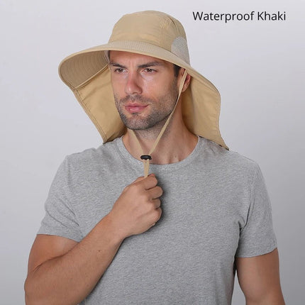 Chapeau de randonnée toutes saisons - Imperméable Kaki - Ajustable (du 54 au 59) | La boutique du chapeau