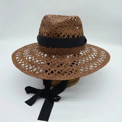 Chapeau de raphia tissé à la main - 7 - M (56 - 58cm) | La boutique du chapeau