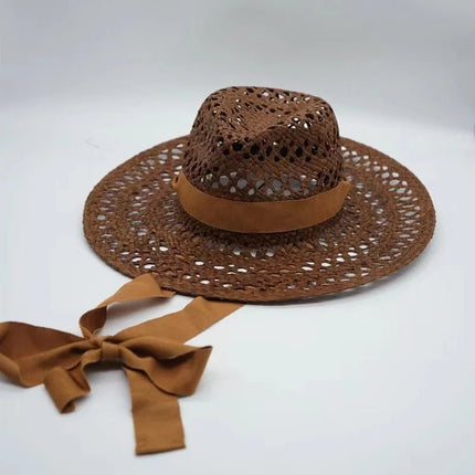 Chapeau de raphia tissé à la main - 5 - M (56 - 58cm) | La boutique du chapeau