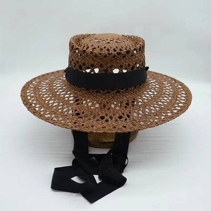 Chapeau de raphia tissé à la main - 8 - M (56 - 58cm) | La boutique du chapeau