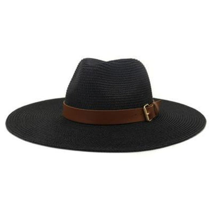 Chapeau de soleil à grand bord - Noir 11cm - M (56 - 58cm) | La boutique du chapeau