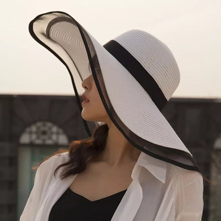 Chapeau de soleil à large bord - Beige - M (56 - 58cm) | La boutique du chapeau