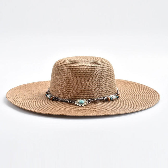 Chapeau de soleil à large bord - Beige - M (56 - 58cm) | La boutique du chapeau