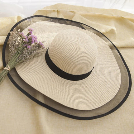 Chapeau de soleil à large bord - Beige - M (56 - 58cm) | La boutique du chapeau