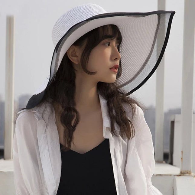 Chapeau de soleil à large bord - Beige - M (56 - 58cm) | La boutique du chapeau