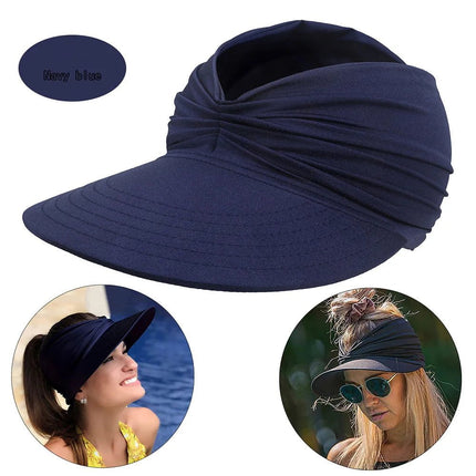 Chapeau de soleil à visière pour femmes - Bleu marine - M (56 - 58cm) | La boutique du chapeau