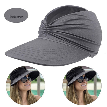 Chapeau de soleil à visière pour femmes - Gris foncè - M (56 - 58cm) | La boutique du chapeau