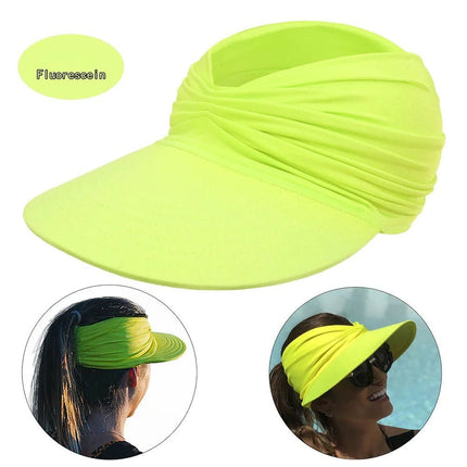 Chapeau de soleil à visière pour femmes - Jaune fluo - M (56 - 58cm) | La boutique du chapeau