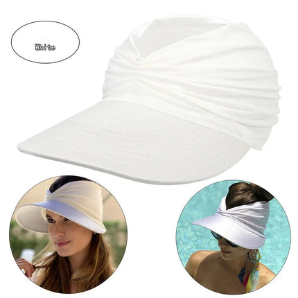Chapeau de soleil à visière pour femmes - Blanc - M (56 - 58cm) | La boutique du chapeau