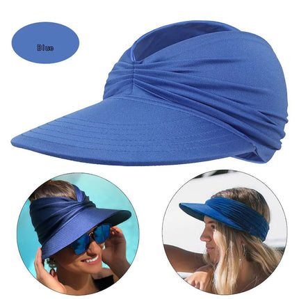 Chapeau de soleil à visière pour femmes - Bleu - M (56 - 58cm) | La boutique du chapeau