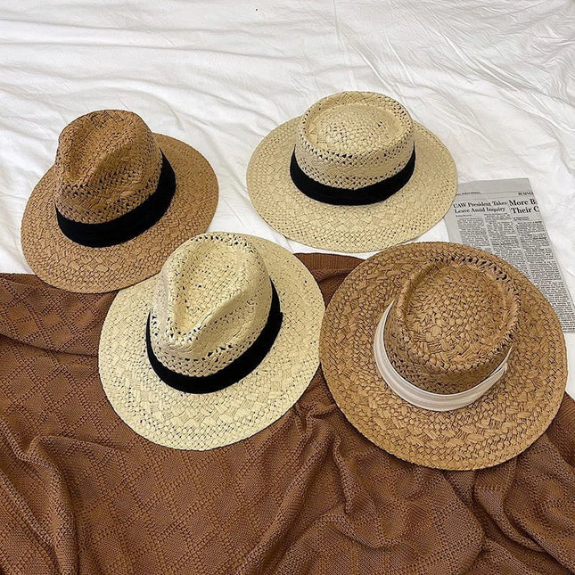 Chapeau de soleil ajouré - Khaki/noir - M (56 - 58cm) | La boutique du chapeau