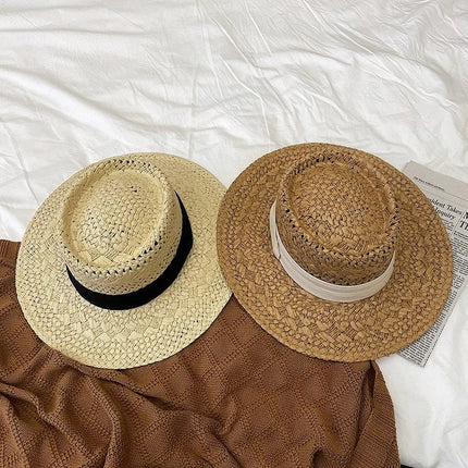 Chapeau de soleil ajouré - Khaki/noir - M (56 - 58cm) | La boutique du chapeau
