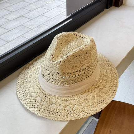 Chapeau de soleil ajouré - Khaki/noir - M (56 - 58cm) | La boutique du chapeau