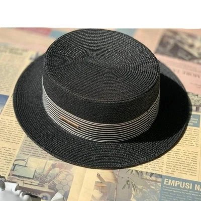 Chapeau de soleil de plage - Crème/marron - M (56 - 58cm) | La boutique du chapeau