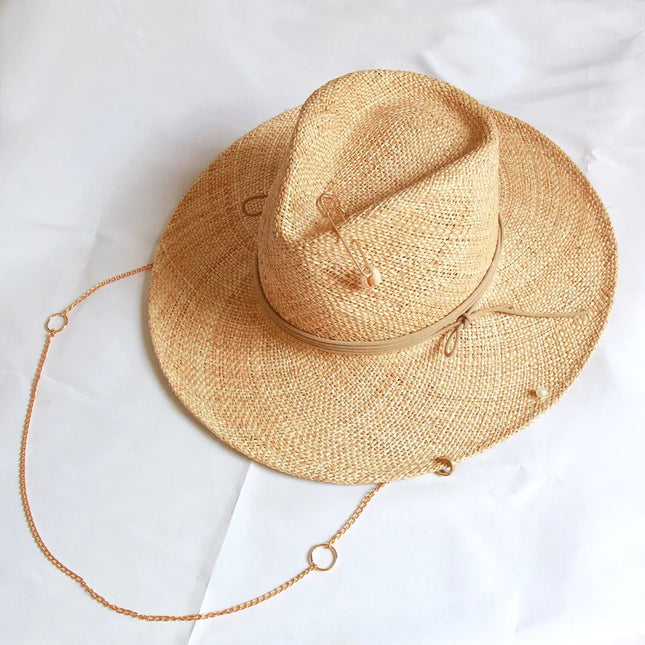 Chapeau de soleil d'été en raphia - Beige - M (56 - 58cm) | La boutique du chapeau