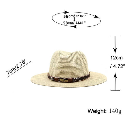 Chapeau de soleil en paille - Khaki - XS (52 - 53cm) | La boutique du chapeau