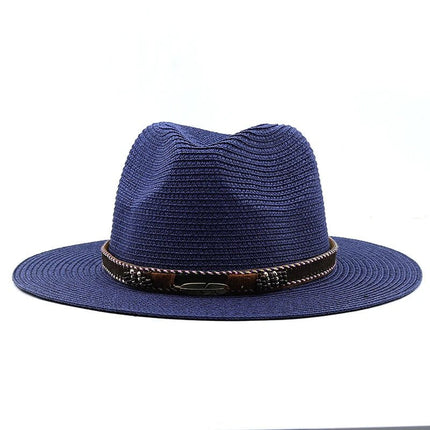 Chapeau de soleil en paille - Marine - XS (52 - 53cm) | La boutique du chapeau