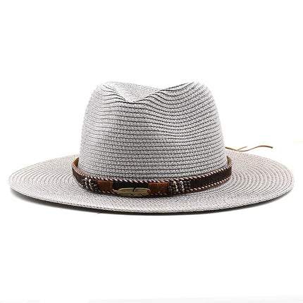 Chapeau de soleil en paille - Café - XS (52 - 53cm) | La boutique du chapeau