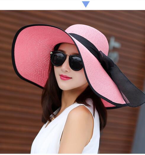 Chapeau de soleil été plage - Rose - M (56 - 58cm) | La boutique du chapeau