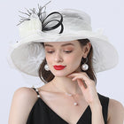 Chapeau de soleil, fascinateur - Blanc - M (56 - 58cm) | La boutique du chapeau