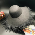 Chapeau de soleil paille - Noir - M (56 - 58cm) | La boutique du chapeau