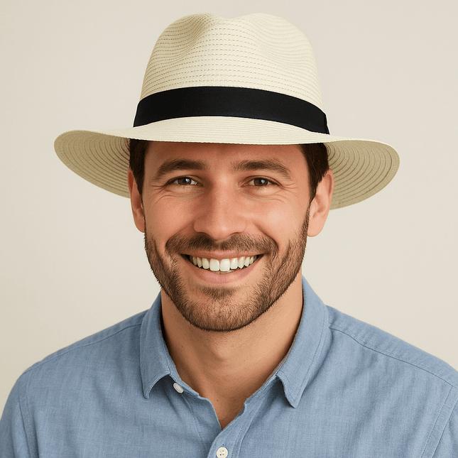 Chapeau de soleil Panama - Ivoire - M (56 - 58cm) | La boutique du chapeau