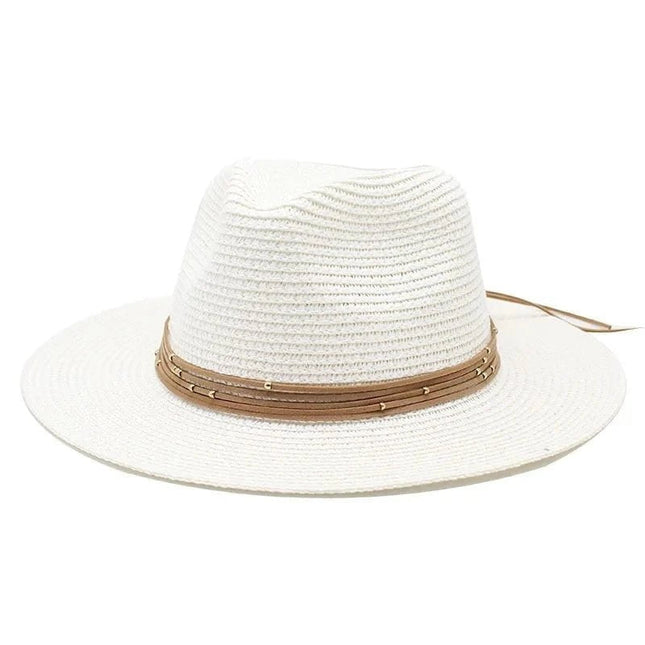 Chapeau de soleil panama - Rouge - M (56 - 58cm) | La boutique du chapeau