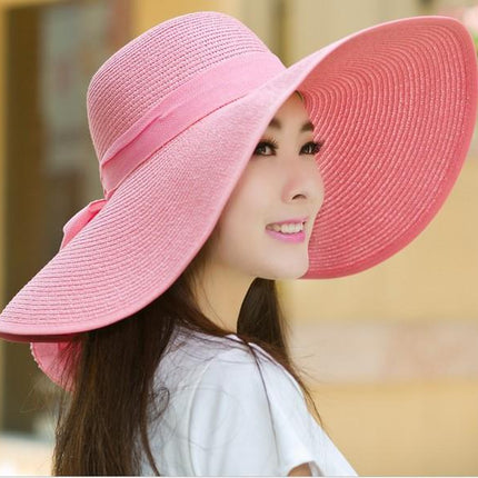 chapeau de soleil pliable - Rose clair - M (56 - 58cm) | La boutique du chapeau
