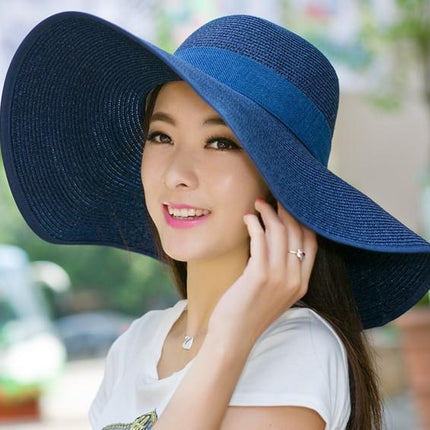 chapeau de soleil pliable - Bleu marine - M (56 - 58cm) | La boutique du chapeau
