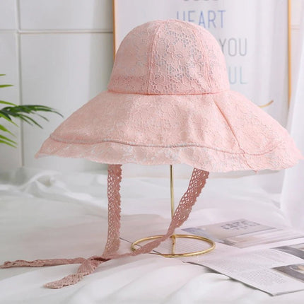 Chapeau d'été en dentelle - Rose - M (56 - 58cm) | La boutique du chapeau